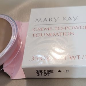 Mary Kay New In Box Cream to Powder Beige 4.0 Foundation.